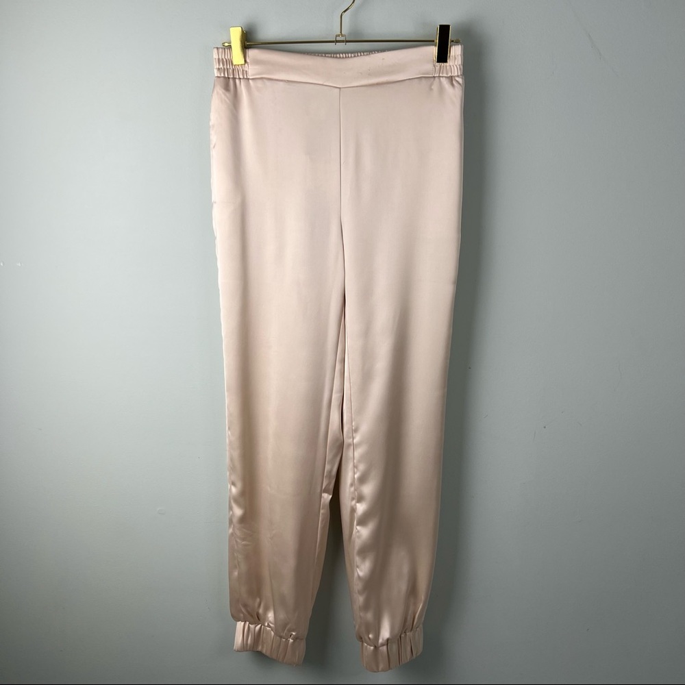 Sincerely Jules High Waist Satin Jogger Pants